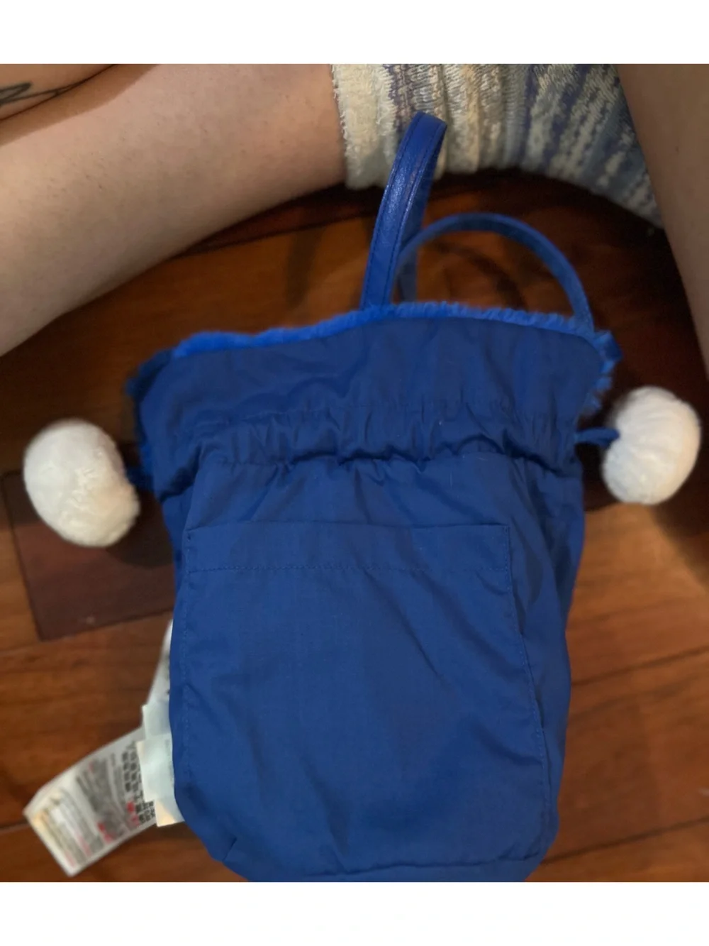 Disney Parks Pixar Toy Story 4 Forky Plush Fuzzy Crossbody Bag Cinch Sack Purse